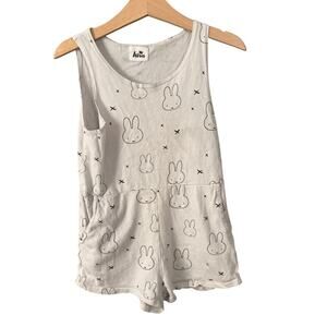 Kira Kids Miffy Tank Romper - Gray Black - 4